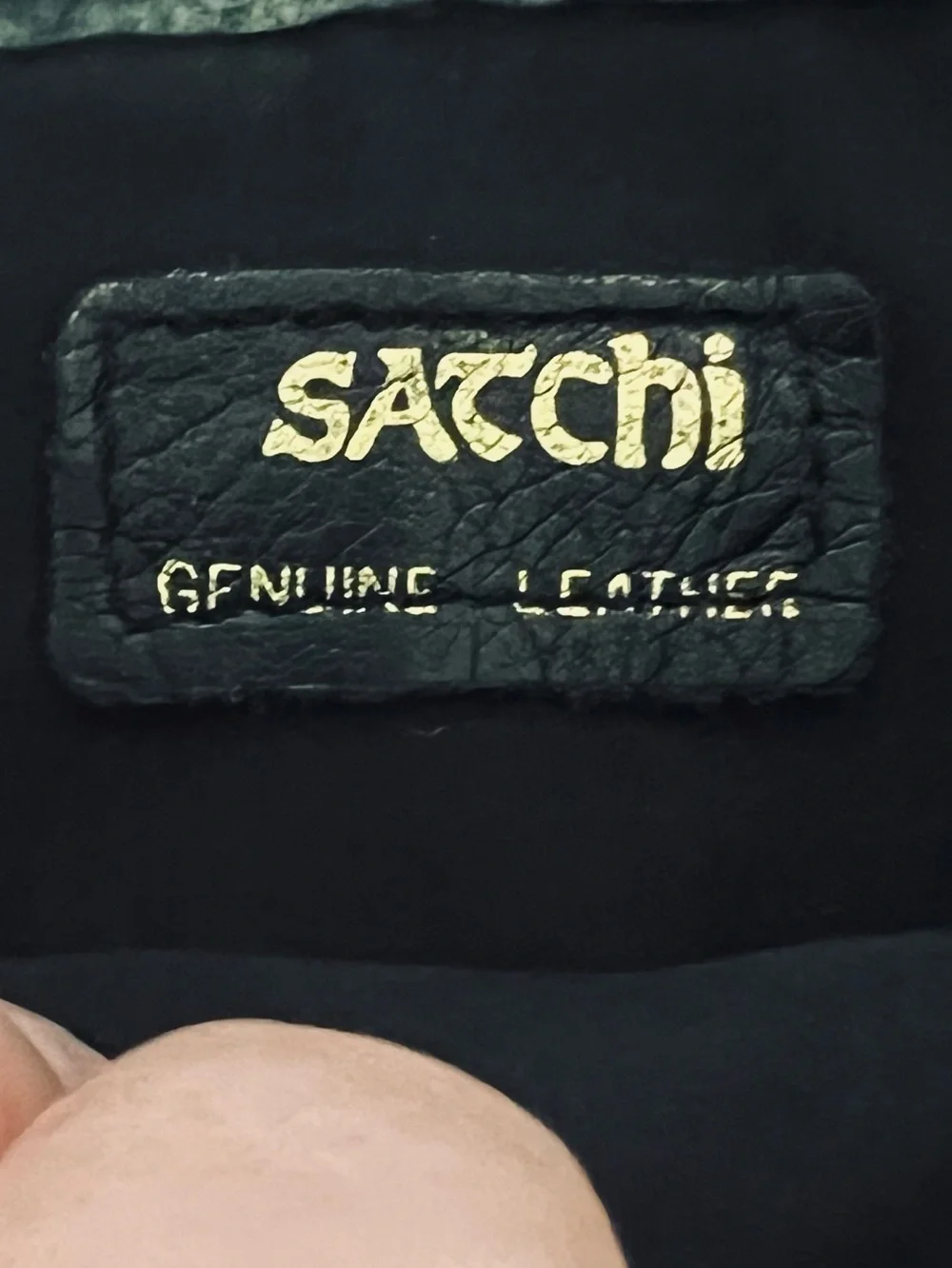 Vintage Satchi Black Genuine Leather Travel Organizer and Clutch Wristlet.
